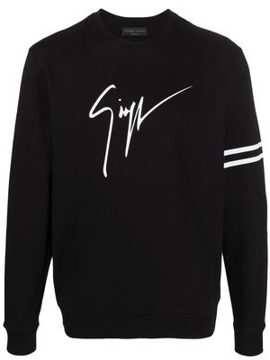 Giuseppe Zanotti logo stretch-cotton sweatshirt - Black
