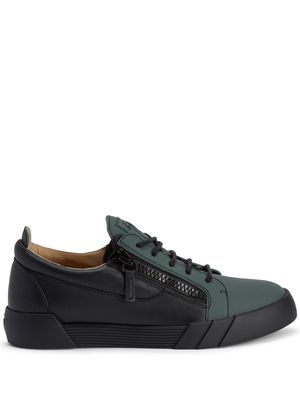 Giuseppe Zanotti low-top leather zip-up sneakers - MULTICOLOR