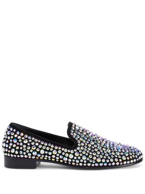 Giuseppe Zanotti Marvin Caleido crystal-embellished loafers - Black