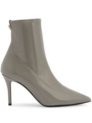 Giuseppe Zanotti Mirea 90mm patent-leather boots - Grey