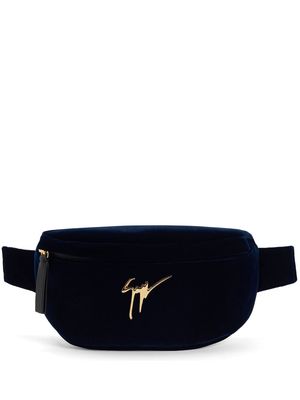 Giuseppe Zanotti Mirto logo-plaque belt bag - Blue