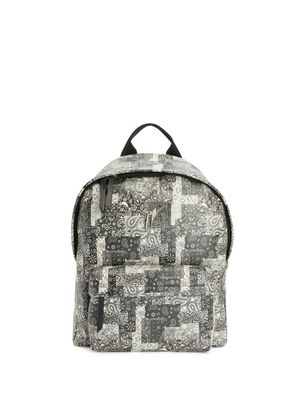 Giuseppe Zanotti paisley-print leather backpack - Black