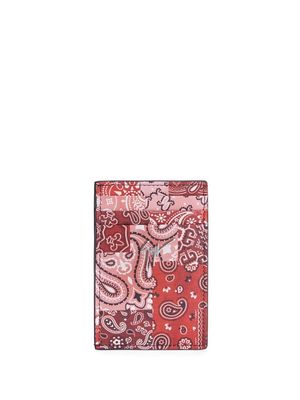 Giuseppe Zanotti paisley-print leather cardholder - Red