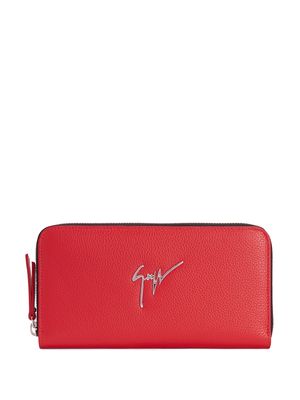 Giuseppe Zanotti Paula logo-print leather wallet - Red