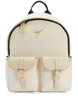 Giuseppe Zanotti Roiy utility canvas backpack - Neutrals