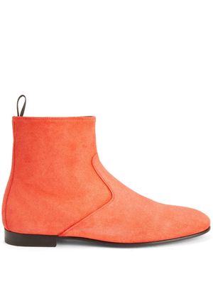 Giuseppe Zanotti Ron suede ankle boots - Red