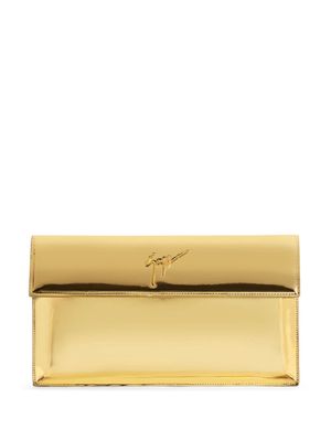 Giuseppe Zanotti Sabhin leather clutch bag - Gold