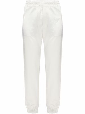 Giuseppe Zanotti satin elasticated trousers - White