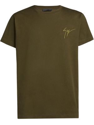 Giuseppe Zanotti signature-print T-shirt - Green