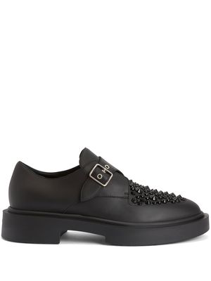 Giuseppe Zanotti studded buckle-strap shoes - Black