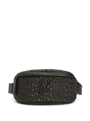 Giuseppe Zanotti studded logo belt bag - Black