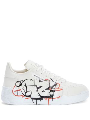 Giuseppe Zanotti Talon graffiti-print low-top sneakers - White