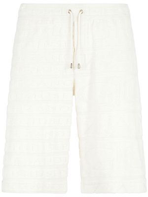 Giuseppe Zanotti terry-cloth drawstring-waist Bermuda shorts - White