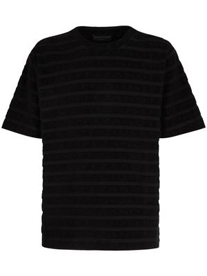 Giuseppe Zanotti terry-cloth logo T-Shirt - Black