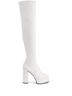 Giuseppe Zanotti thigh-high platform boots - White