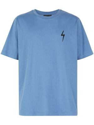 Giuseppe Zanotti Thunderbolt-embroidered crewneck T-shirt - Blue