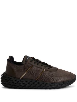Giuseppe Zanotti Urchin panelled leather sneakers - Brown