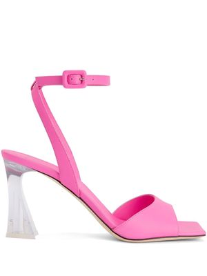 Giuseppe Zanotti Vestaa transparent-heel sandals - Pink