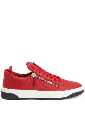 Giuseppe Zanotti zip-detail low-top trainers - Red