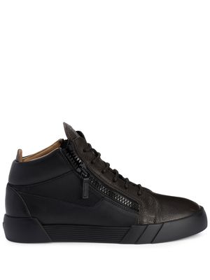Giuseppe Zanotti zip-up high-top leather sneakers - MULTICOLOR