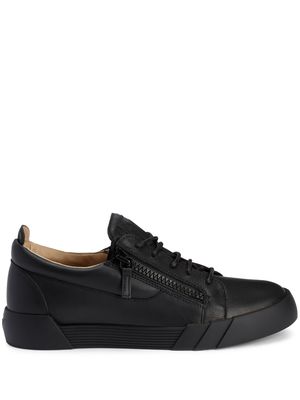 Giuseppe Zanotti zip-up leather sneakers - BLACK
