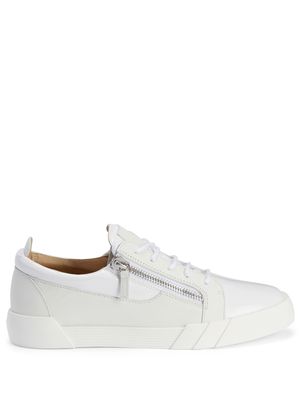 Giuseppe Zanotti zip-up leather sneakers - WHITE
