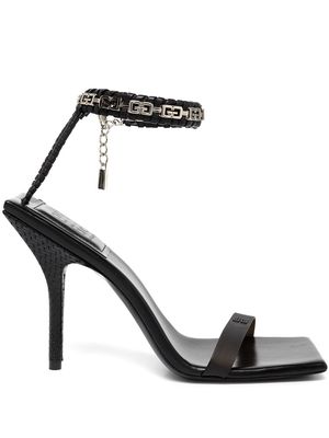 Givenchy 100mm braided ankle strap sandals - Black
