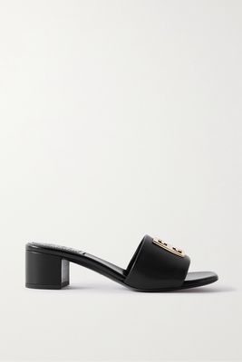 Givenchy - 4g 45 Leather Mules - Black