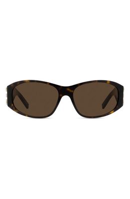 Givenchy 4G 58mm Round Sunglasses in Dark Havana /Brown