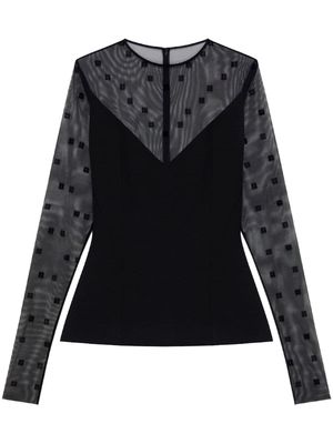 Givenchy 4G appliqué layered blouse - Black