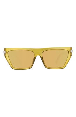 Givenchy 4G BAR 59mm Cat Eye Sunglasses in Metallic Gold /Brown Mirror