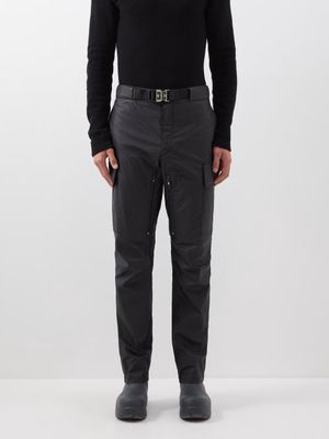 Givenchy - 4g-buckle Cotton-shell Cargo Trousers - Mens - Black