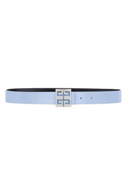 Givenchy 4G Buckle Reversible Skinny Leather Belt in Baby Blue
