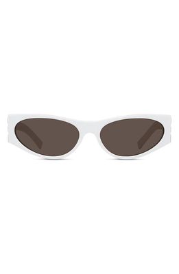 Givenchy 4G Cat Eye Sunglasses in White /Brown