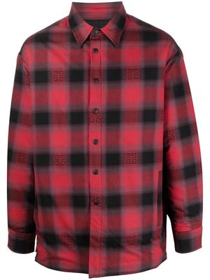 Givenchy 4G check-print padded shirt - Red