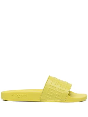 Givenchy 4G embossed slides - Yellow