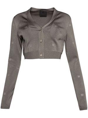 Givenchy 4G-embroidered cropped cardigan - Grey