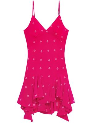 Givenchy 4G-embroidered silk-blend minidress - Pink