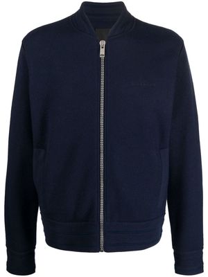 Givenchy 4G-embroidered wool zip-up jacket - Blue