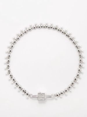 Givenchy - 4g Faux-pearl Necklace - Mens - Silver