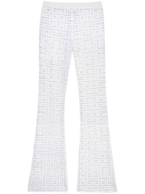 Givenchy 4G-jacquard flared trousers - White
