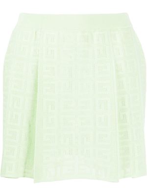 Givenchy 4G-jacquard mini skirt - Green