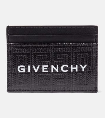Givenchy 4G leather and canvas card holder