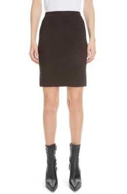 Givenchy 4G Logo Jacquard Skirt in Chocolate