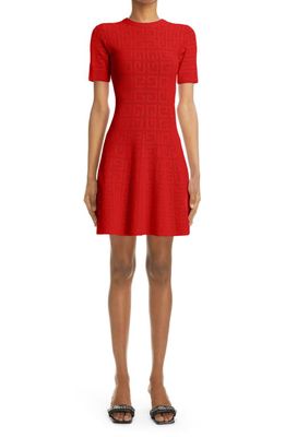 Givenchy 4G Logo Knit Minidress in Red
