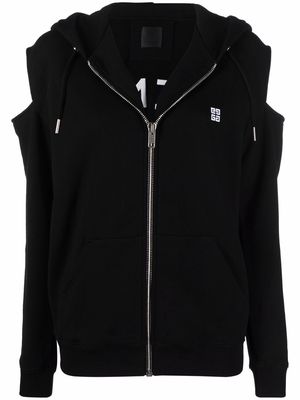 Givenchy 4G motif cold-shoulder hoodie - Black
