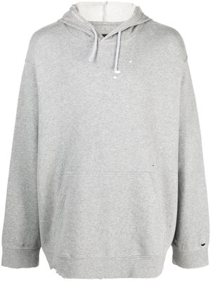 Givenchy 4G-motif distressed cotton hoodie - Grey