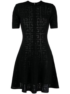 Givenchy 4G-motif jacquard A-line dress - Black