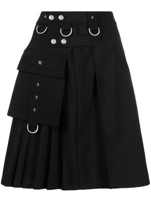 Givenchy 4G-motif kilt skirt - Black