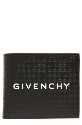 Givenchy 4G-Motif Leather Bifold Wallet in Black